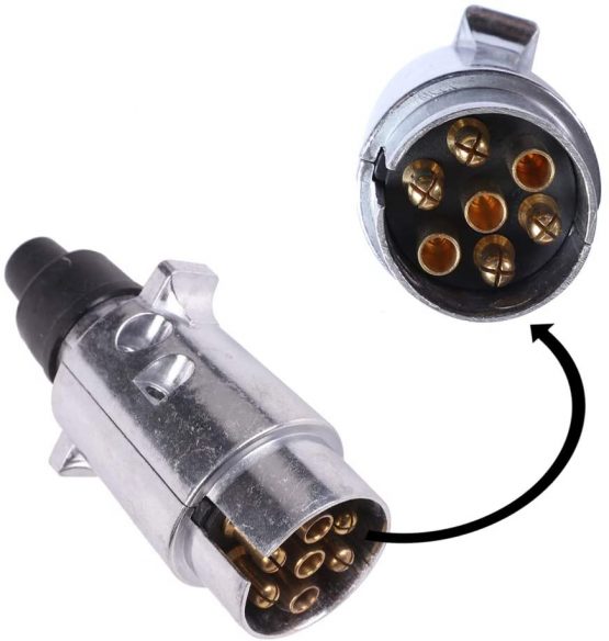 AOHEWEI Towbar Electrics Trailer Plug 7 Pin Metal Aluminium Alloy 7 Way Car Lights Connectors for Boats RV Caravan or Other Commercial Vehicle（plug） - Image 4