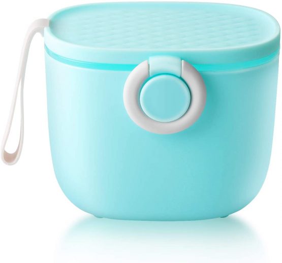 Milk Powder Dispenser, Termichy Formula Dispenser, 500ml Airtight Portable Milk Powder Container for Travel Feeding, with Leveler and Spoon(1 pc, Blue)