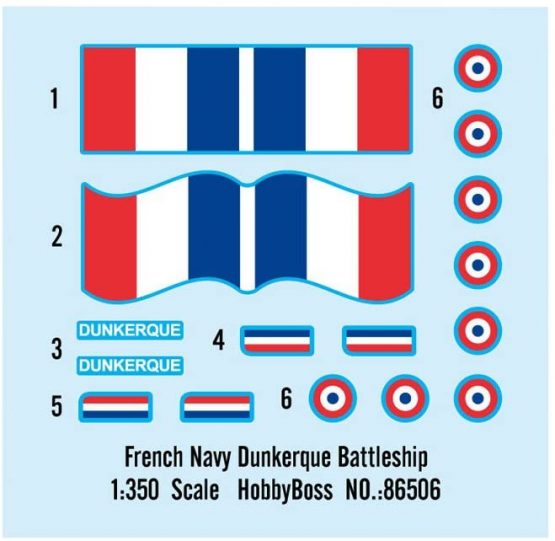 Hobbyboss 86506 1:350-French Navy Dunkerque Battleship - Image 3