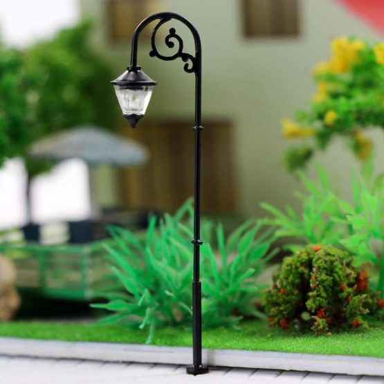 Evemodel LYM57 10pcs Model Train 1:87 Single Head Street Lights HO Scale Lamp Post LEDs NEW Miniature Warm White - Image 3