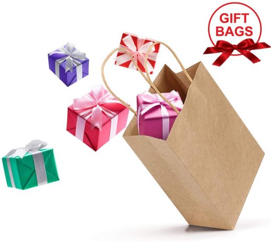 20pcs Paper Bags with Handles, Gift Bags Recycled Paper BagsWith Twisted Handles for Grocery Baking Shopping Merchandise Boutique Retail (Thicken 130gsm) - Image 3