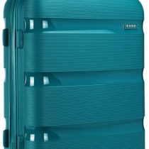 Kono 24 inch Medium Check in Luggage 66L TSA Lock Lightweight Polypropylene Hard Shell Suitcase (Black,65cm)