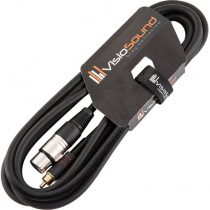 Female XLR to Single RCA Gold Phono Plug Audio Lead/Signal/Patch Cable 3m