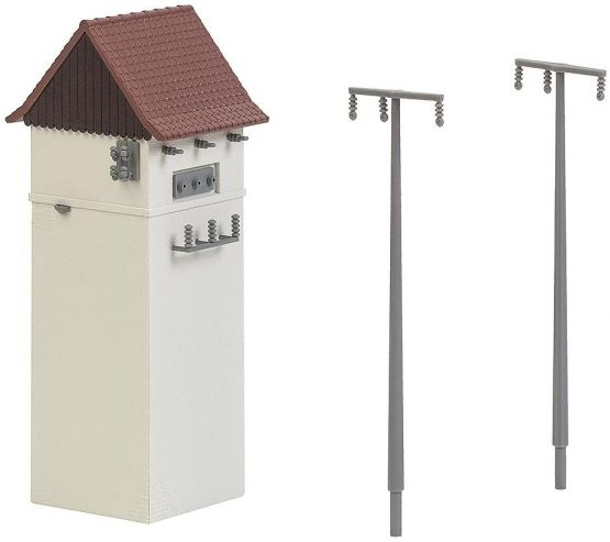 Faller FA 120241 Transformer House with Power Poles, Accessory for Model Railways, Model Building - Image 2
