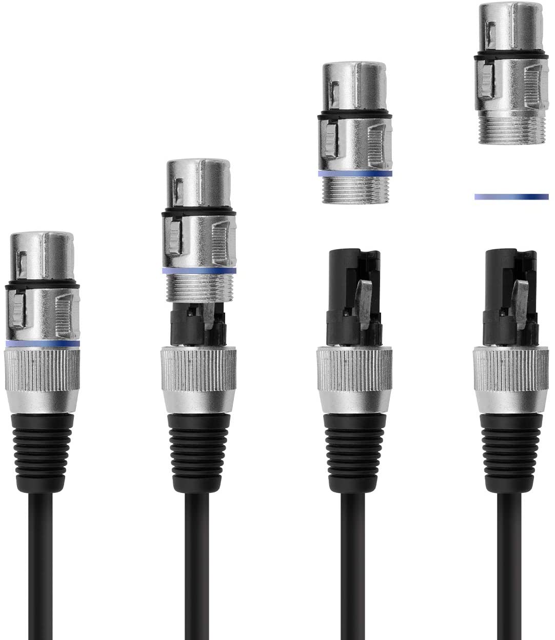 TIGER MIC4-03 Microphone Cable - XLR-m to XLR-f - 3 Metres, Black - Image 4