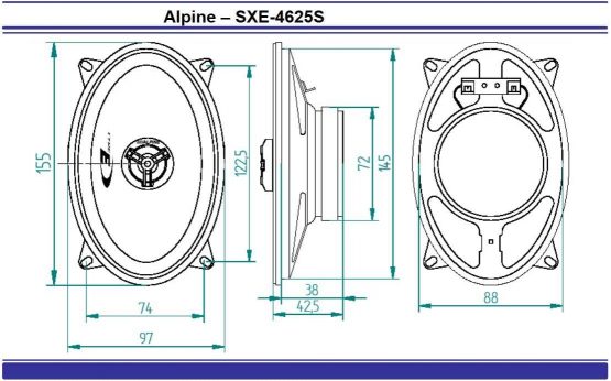 Alpine SXE 4625 S Car Loudspeaker, 60W - Image 2