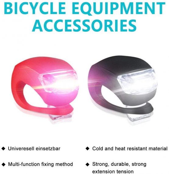 Chizea Bike Lights Front and Back, Headlight Taillight Bicycle Lights Set with Waterproof Silicone Housing For Cycling Safety - Image 2