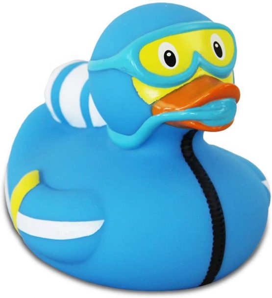 Lilalu 8 x 8 cm/50 g Collector and Baby Diving Rubber Duck Bath Toy