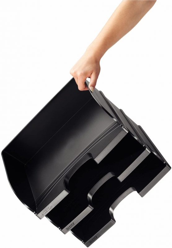 Leitz A4 Landscape Letter Tray, Jumbo, Black, Plus Range, 52190095 - Image 3