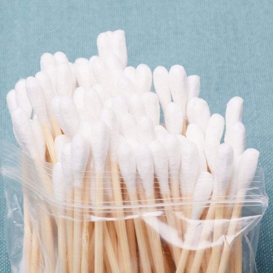 600 pk Bamboo Cotton Buds (6 x 100) by ZHIYE, 100% Biodegradable Cotton Swab with Wooden Handles for Ear Cleaning,Makeup Cleaning,Keyboard Cleaning,Wound Cleaning etc - Image 2