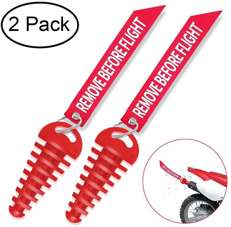DEALIKEE Red 0.6"-1.5" Muffler Exhaust Wash Plug