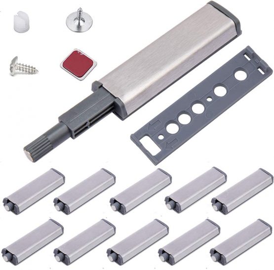 Jiayi Push to Open Door Catches 10 Pack Cupboard Magnetic Push Catch Latch Release for Kitchen Closet Door Closing Cabinet Push Open Touch Push Close Drawer Opener Wardrobe Closure Closer