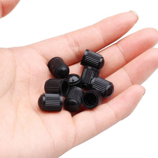 TYPHEERX Tyre Valve Caps, 30pcs Plastic Car Bike Tire Stem Dust Covers with Red Seal O-Ring for SUV, Bicycle, Motorbike, Trucks(Black) - Image 3
