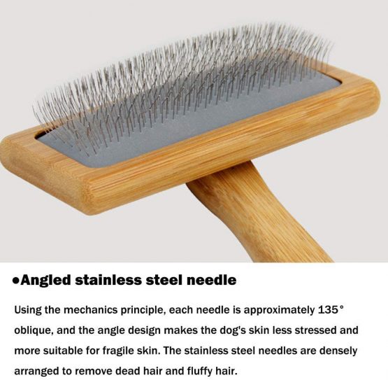 Aidiyapet Slicker Brushes for dogs, Dog brush for long hair, Pet Professional Shedding Grooming Tools Cat Long Pin Brush with Non-slip Handle,Suitable for Medium and Long Haired Dogs Cats - Image 4