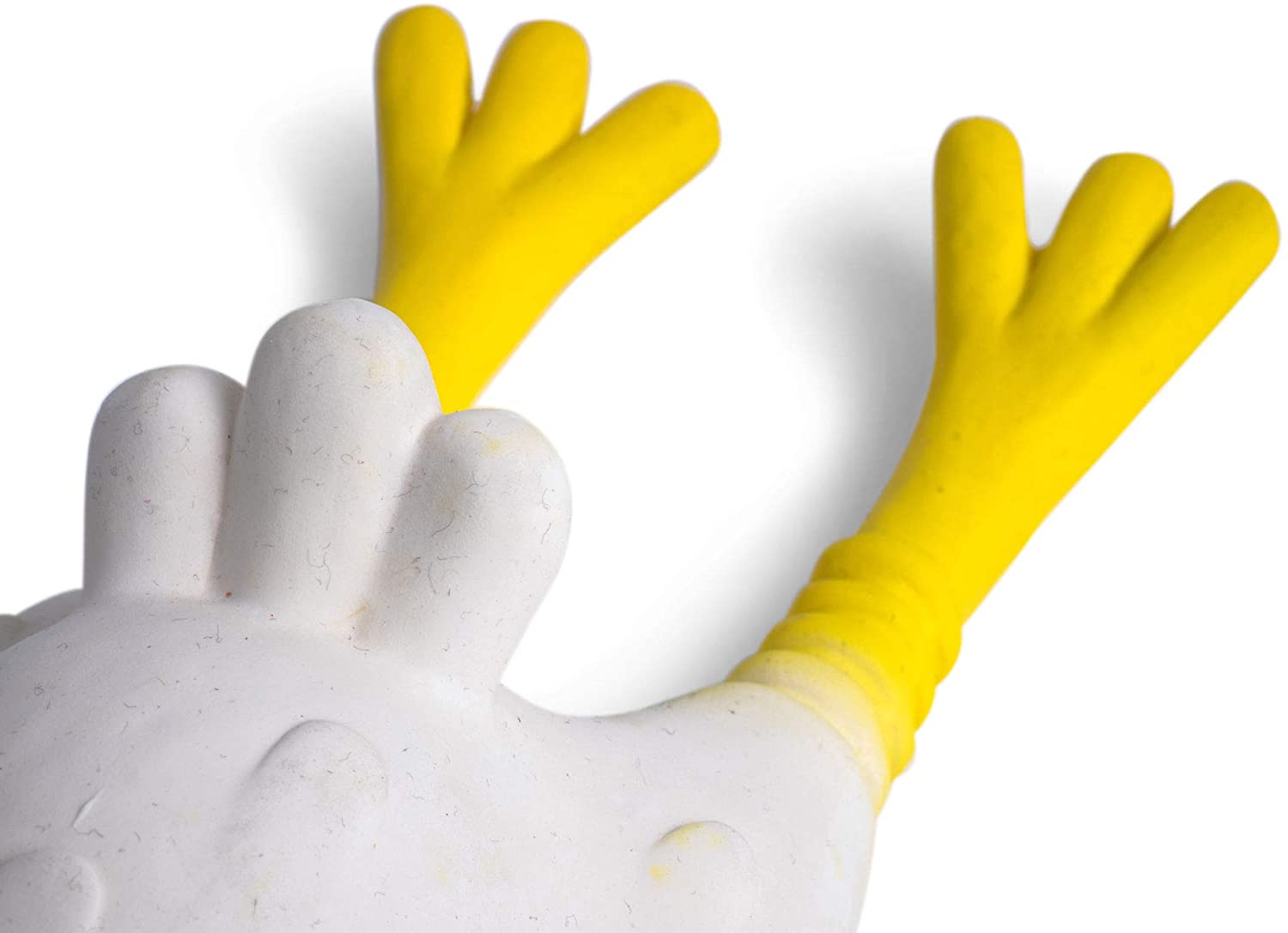 Petface Latex Chicken Squeak Soft Chew Dog Toy, Large, White/Yellow - Image 3