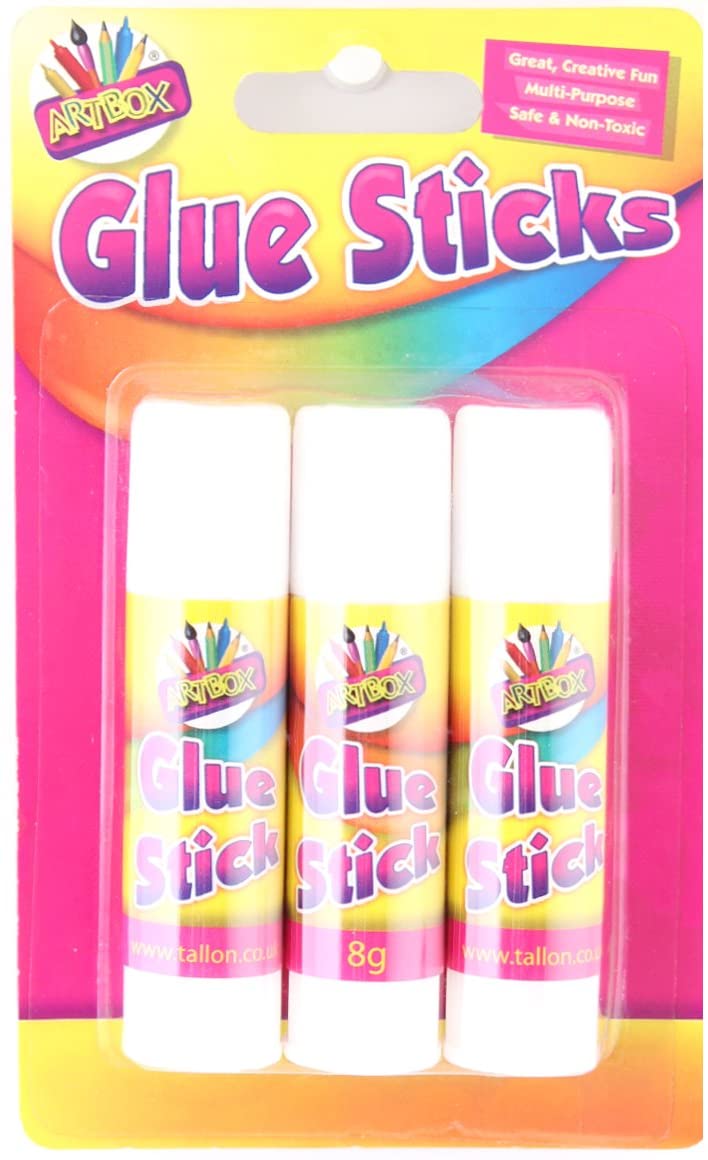 ARTBOX 8g Twist Action Glue Stick (Pack of 3), Multi