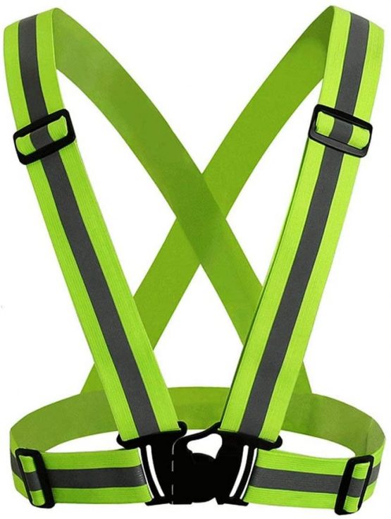 Reflective Vest Adjustable Reflective Running Gear Safety Vest for Outdoor Jogging, Cycling, Walking, Motorcycle Riding and Running, Green