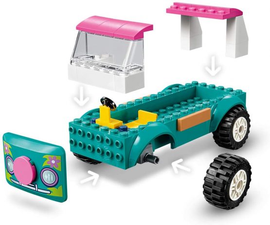 LEGO 41397 Friends Juice Truck Toy Playset with Emma, 2 Dolphins and Beach Scene, for Preschool Kids 4 + Year Old - Image 4