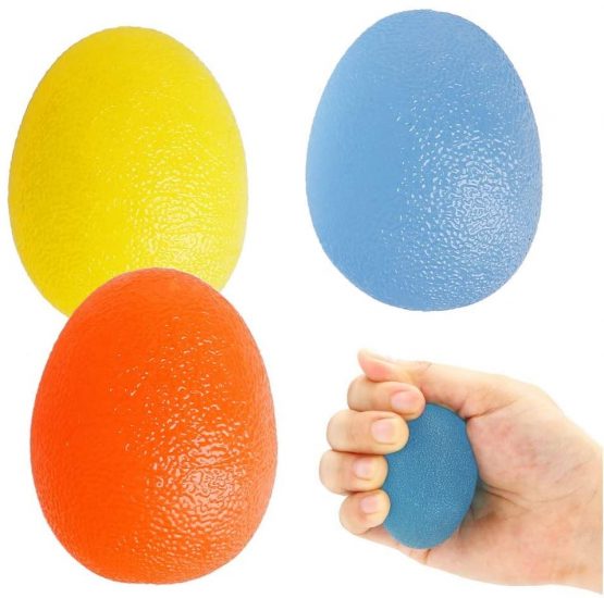 nuoshen 3 Pcs Gel Hand Balls, Hand Therapy Squeeze Exercise Stress Balls Finger Wrist for Arthritis Hand, Finger, Grip Strengthening and Stress Relief
