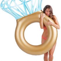 WLZP Inflatable Pool Float, Pool Party Diamond Swim Ring with Double Rapid Valves, Photograph Props Travel Outdoor Beach Pool Raft for Adults 120 X 140 cm