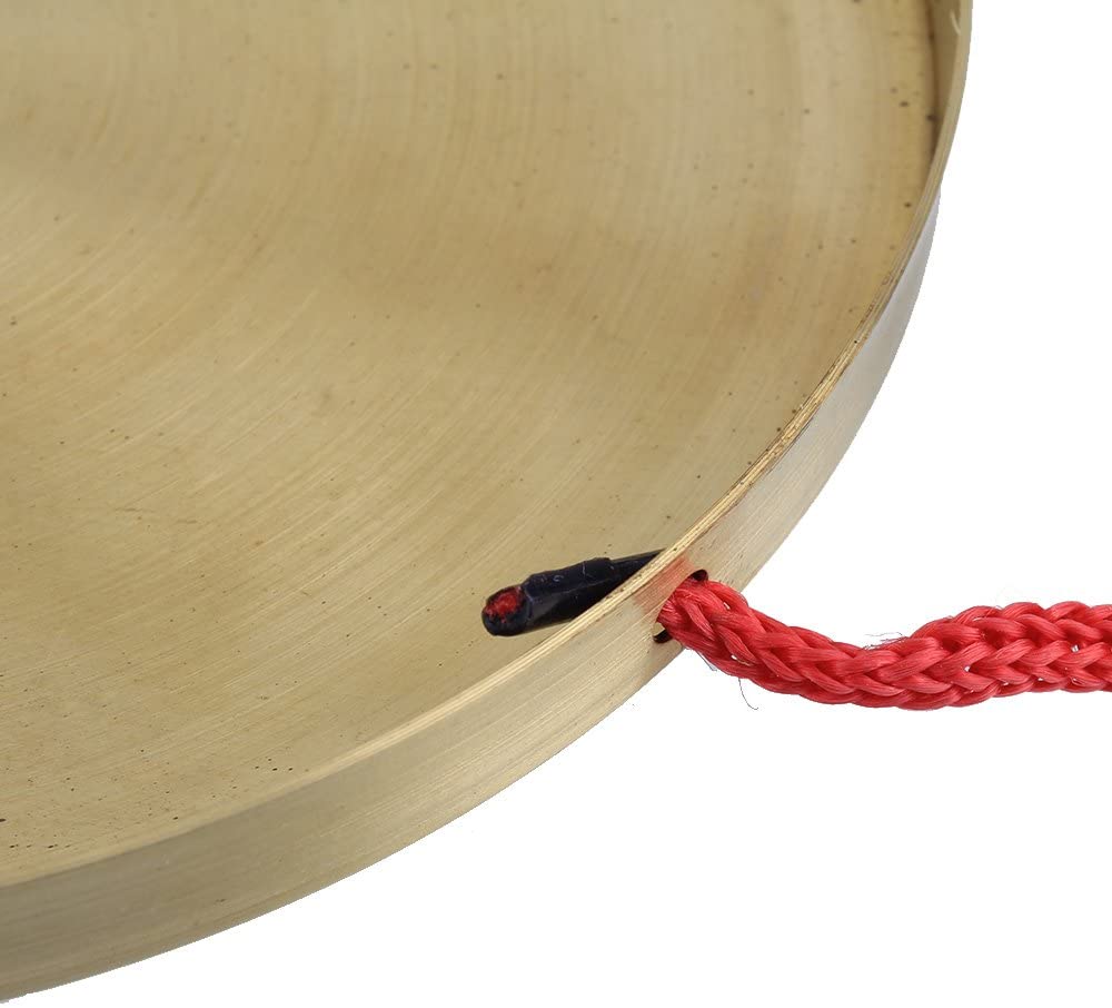 Mxfans Chapel Brass Copper Cymbals Percussion Dia15.4cm Alto Hand Gong With Round Play Hammer - Image 4