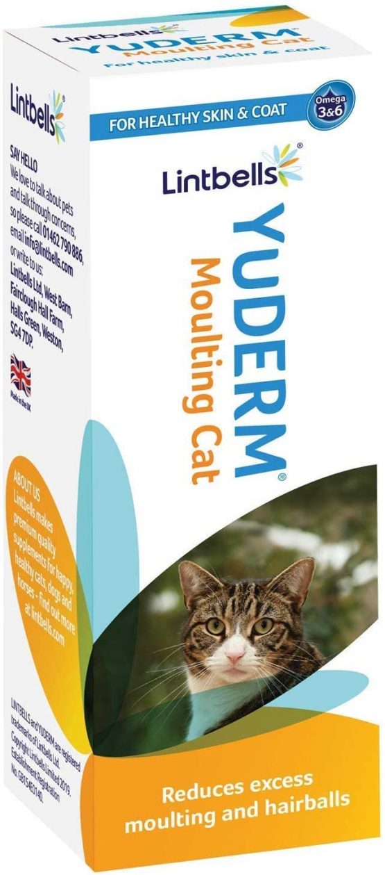 Lintbells | YuDERM Moulting Cat Formerly YuMEGA | Coat and Skin Supplement for Cats with Dry or Dull Coats, All Ages and Breeds | 50 ml Bottle - Image 2