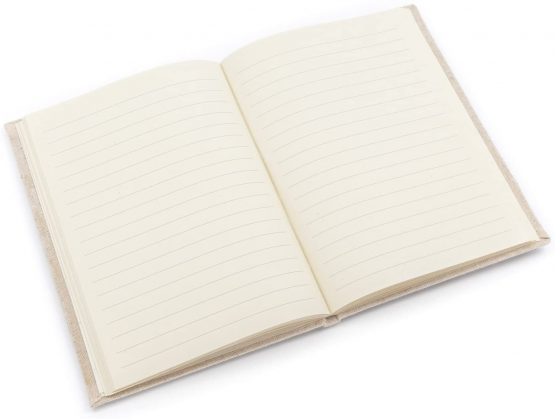 Travel Journal with pewter globe design, A5 size with 120 lined pages, complete with a smart drawstring canvas bag. - Image 4