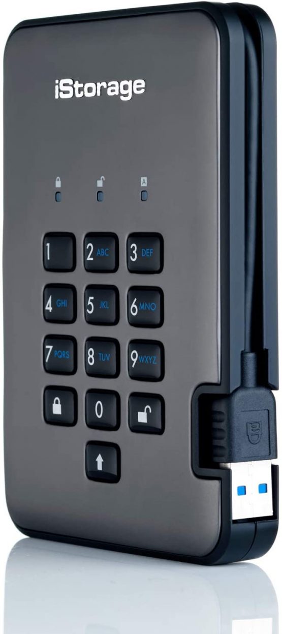 iStorage diskAshur PRO2 HDD 4 TB Secure Hard Drive FIPS Level 2 Certified, Password-Protected, Dust/Water-Resistant. IS-DAP2-256-4000-C-G - Image 3