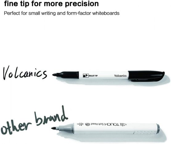 Black Dry Erase Markers Whiteboard Pens Low Odor Fine Whiteboard Markers Dry Wipe Pens Thin Box of 12 - Image 3