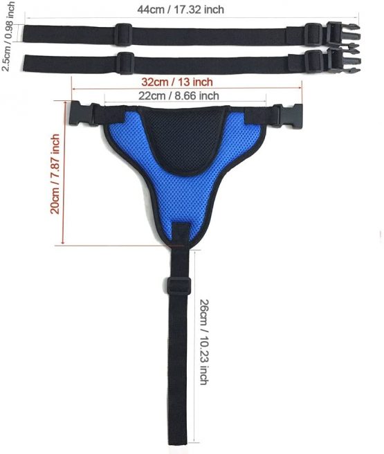 ZARPMA Baby Safety Belt with Guarding Pad,3 Point Safety Harness for Kid Infant Safe Strap for IKEA ANTILOP High Chair (Blue) - Image 2