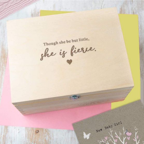 Wooden Engraved Keepsake Box/Baby Keepsake Memory Box/Engraved Gifts for New Parents/Baby's First Christmas/Newborn Girl Boy Gifts (Your First Breath Took Ours Away) - Image 3