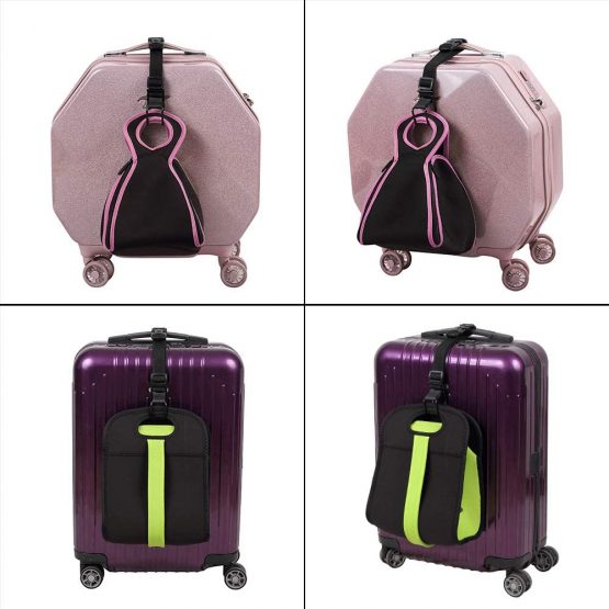 Luggage Strap,J Hook Add A Bag Luggage Strap, Adjustment Luggage Belt Strap Attach Luggage Accessories with Hands Free(Black-Medium Size) - Image 3