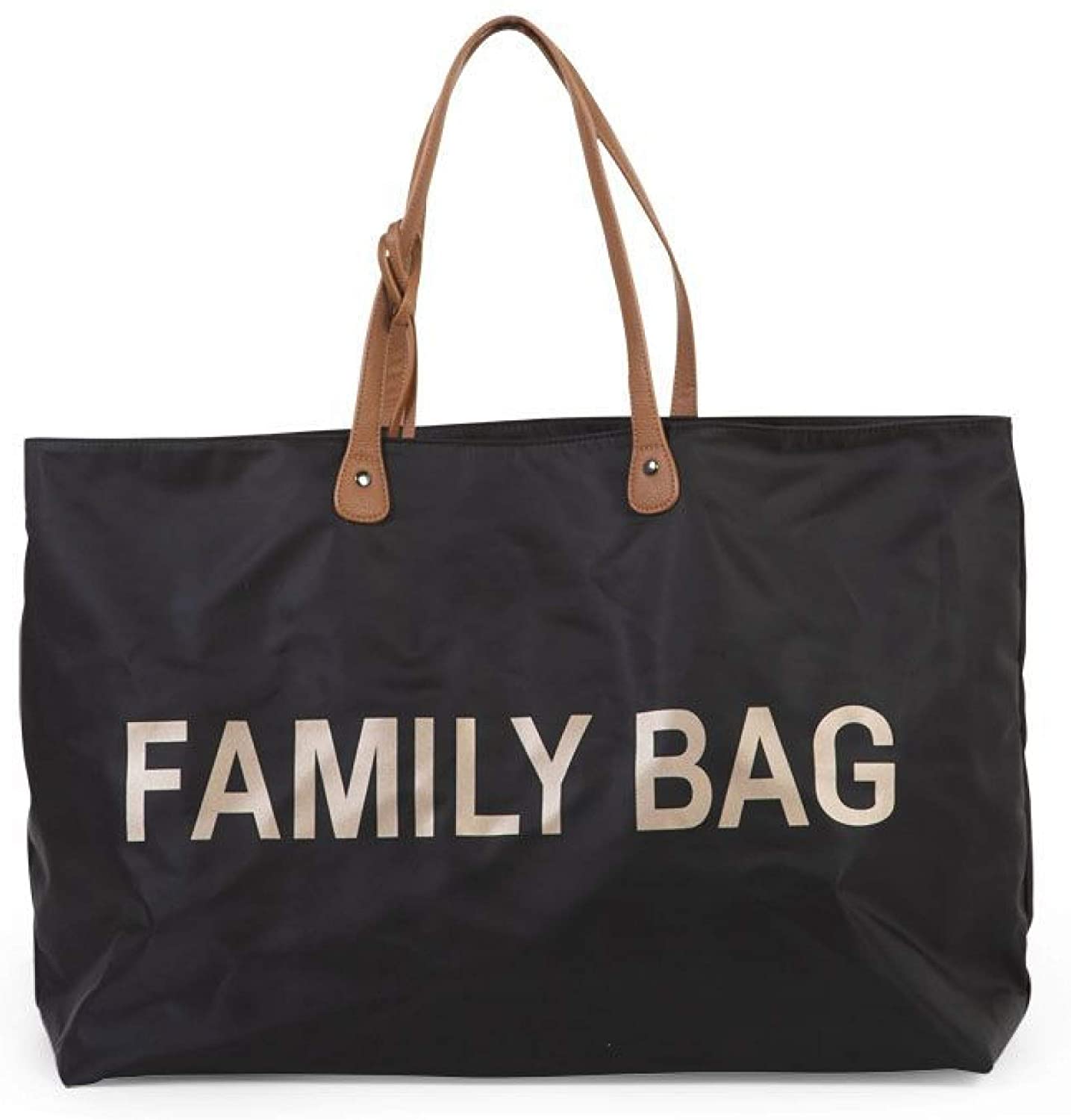 Childhome, Family Bag, Changing Bag, Travel/Weekend Bag, Large Capacity, Detachable pouch included, Black/Gold