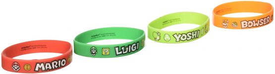Amscan 396608 - Super Mario Birthday Party Rubber Bracelets Favours - 6 Pack