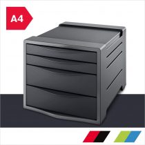Rexel Choices, 2115609, 4 Drawer Cabinet, A4, Black