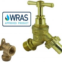 Water Bibcock Tap 1/2 inch BSP with Brass Wall Plate Fixture BS1010-2