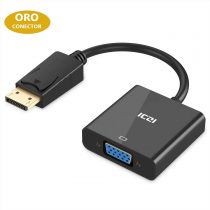 DisplayPort DP to VGA Adapter, ICZI Gold-Plated DP to VGA (Male to Female) For PC, Laptop, Monitor and Projector Black