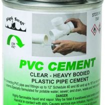 Black Swan PVC3 Heavy Body PVC Cement, Clear, 1/2 pt