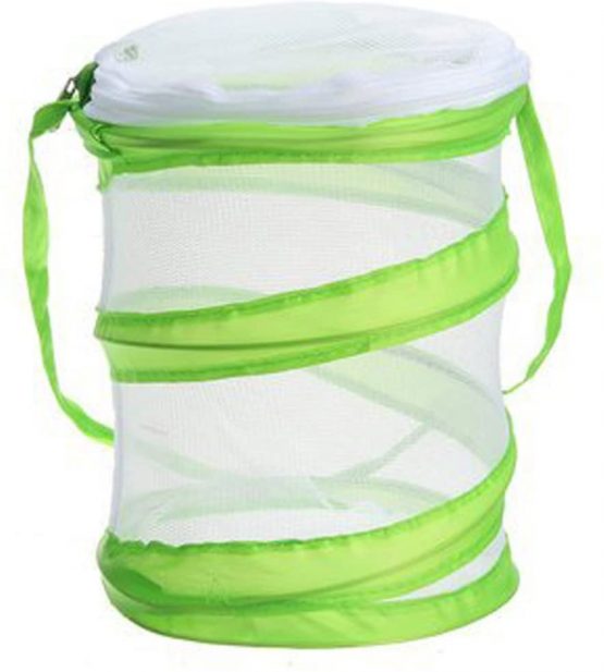 Yeelan Butterfly Habitat Collapsible Bug Catcher Net Mesh Insects Plant Cage Terrarium Pop-up for Kids/Child/Toddler Catching Crickets/Firefly/Ladybird/Fish (Cylindrical small mini,14x15cm) - Image 2