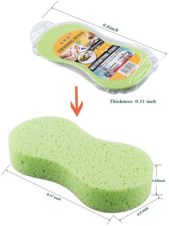 Belinlen 10 Pack Car Wash Sponges Multi-functional Sponge Multi-color Cleaning Sponges with Vacuum Compressed Packing - Image 3