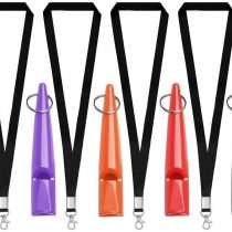 kuou 4 Pcs Professional Dog Whistles, Dog Training Whistle High Pitch Plastic Dog Whistles With Lanyard Keychain for Barking & Recall
