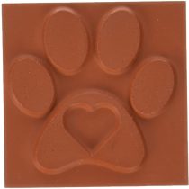 Deep Red Stamps Pawprint-Deep Red Cling Stamp, Acrylic, Multicolour
