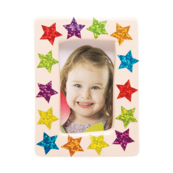 Baker Ross AT216 Mini Holographic Star Stickers, Christmas Arts and Crafts (Pack of 400), Assorted - Image 2