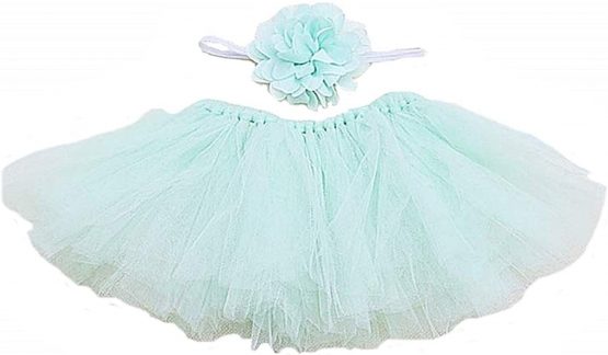 KIRALOVE Newborn Tulle Skirt - Hair Band - Suit - Suitable for Photos - Girl Skirt