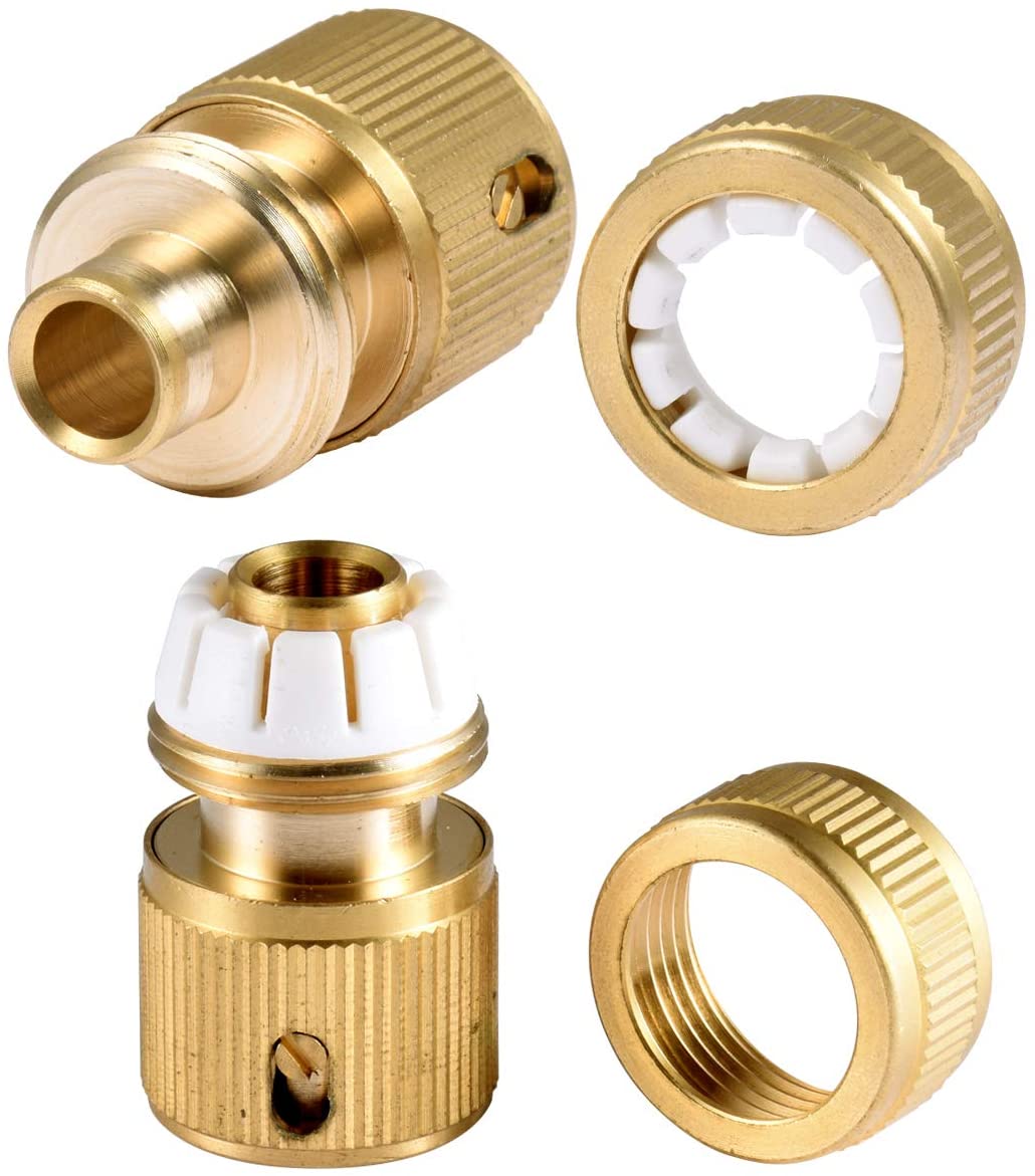 1/2 Brass Hose Connector Garden Watering Water Hose Pipe Tap Adaptor Fitting