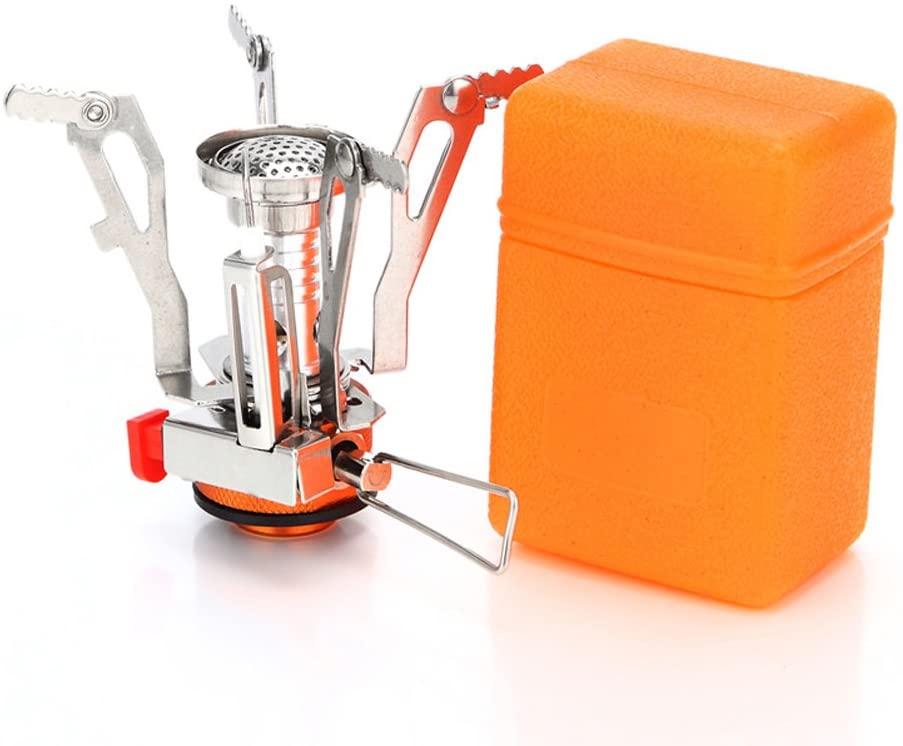 Spotact Outdoor Mini Gas Camping Stove Burner Compact Foldable Portable Furnace Collapsible Ideal Cookware for Camping Hiking Fishing Backpacking