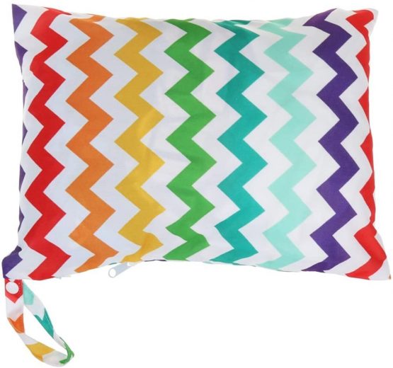 FENICAL Diaper Bag for Stylish Moms, Infant Diaper Bag Waterproof Resuable Nappy Bag Wet Dry Baby Diaper Pouch with Dual Zipper Rainbow