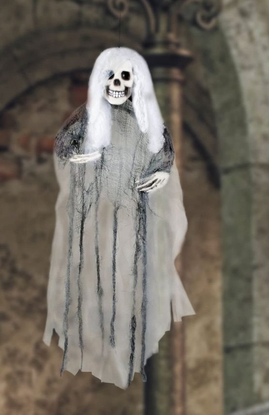 Boland 31114 72006 Decoration Skull Ghost Bride, White/Black - Image 3
