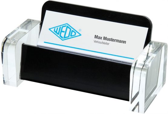 Wedo 60 4401 Acrylic Exklusiv Business Card Holder - Transparent