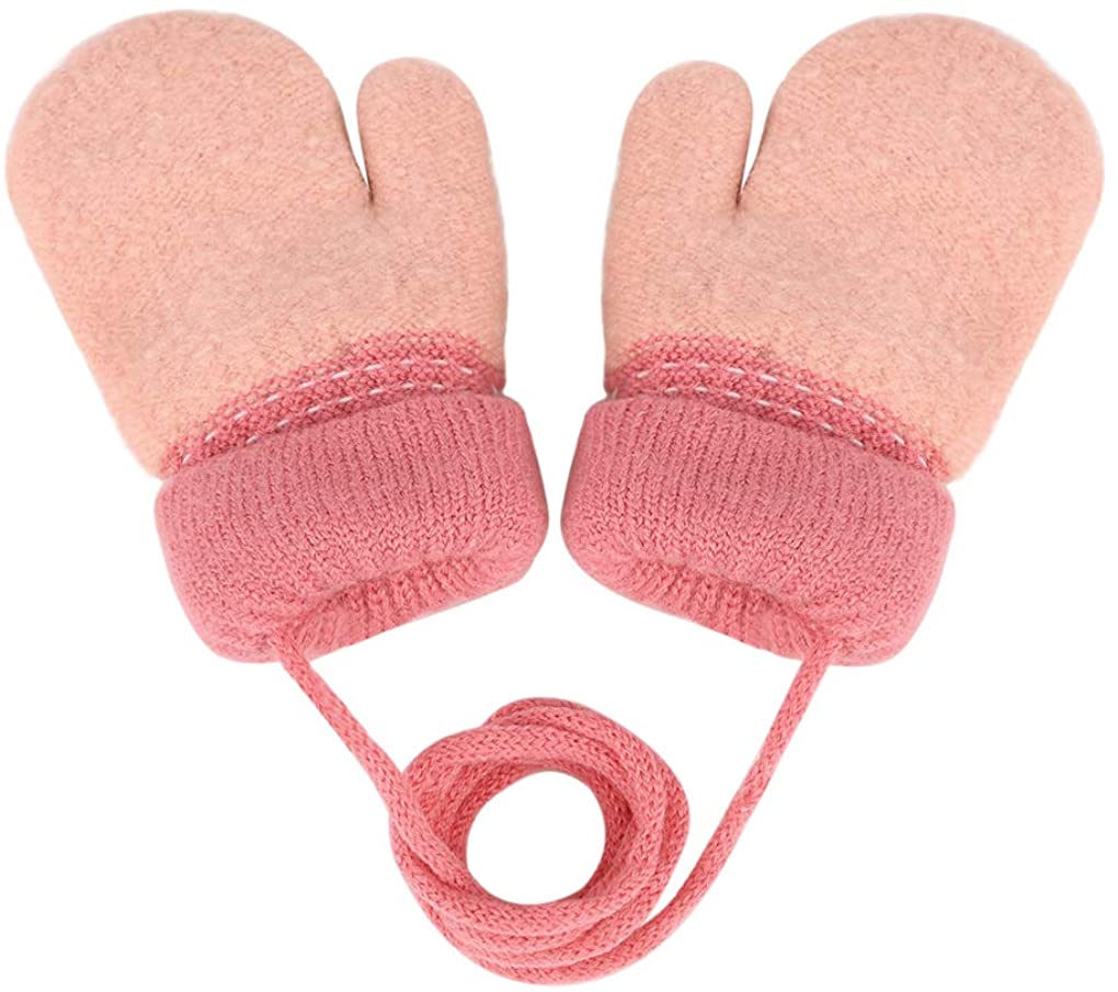 Moonlove Infant Toddlers Lovely Mittens Winter Warm Cute Cartoon Gloves Dual Layers Plush Padded Knitted Gloves Mittens for Baby Girls Boys 0-3 Years Old - Image 3